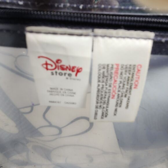 Disney Store Mickey Mouse Tote Vinyl Cartoons Blue White 12 X 14 Beachy Casual - Picture 5 of 10